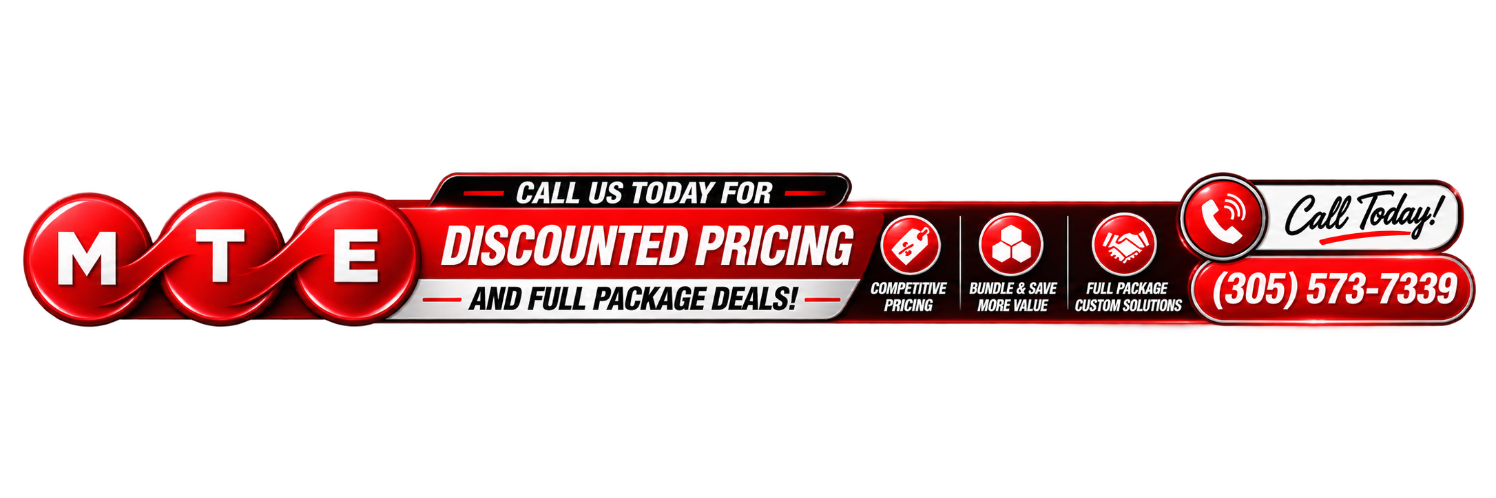 Call us for discounted pricing Home Page Banner